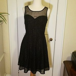 Sparkle Holiday Fit and Flare Dress